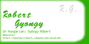 robert gyongy business card
