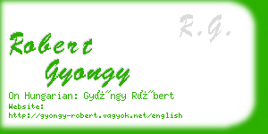 robert gyongy business card